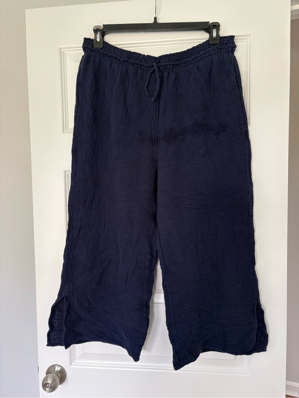 Philosophy Kids Navy Gauze Drawstring Wide-Leg Joggers